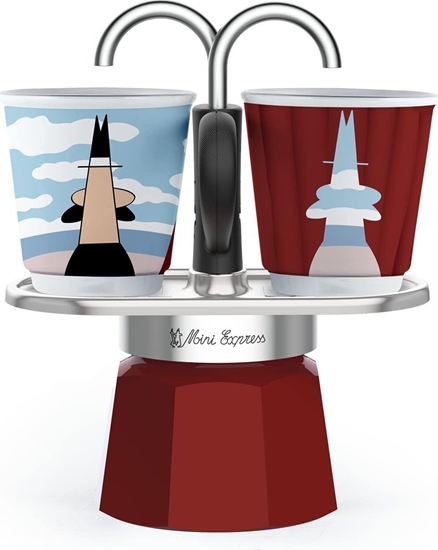 Picture of Bialetti MINI EXPRESS Set Magritte red