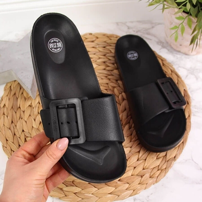 Изображение Big Star Klapki damskie piankowe plaowe czarne FF274A389 36