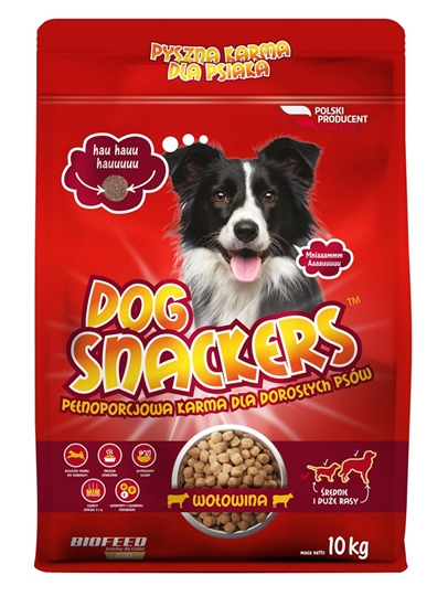Picture of BIOFEED Dog Snackers Adult medium & large Beef - dry dog food - 10kg