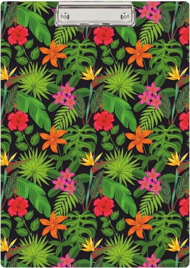 Picture of Biurfol Deska z klipem podkadka PVC do papieru A4 flowers