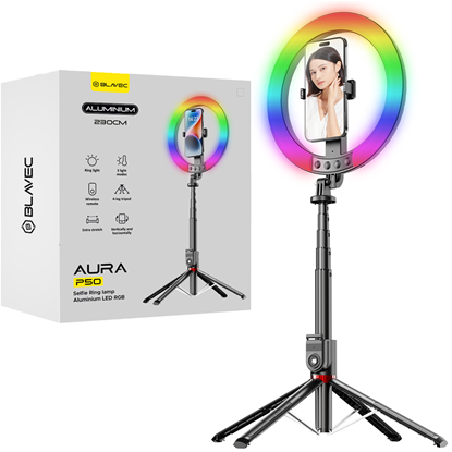 Picture of Blavec Selfie Ring lamp Aluminium Aura LED RGB Rin