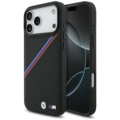 Изображение BMW M Tricolor Metal Logo MagSafe Case for Apple iPhone 17 Pro Max