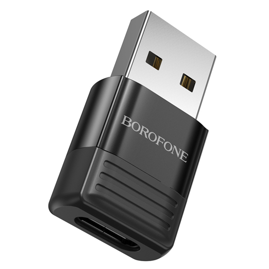 Изображение Borofone Adapter BV18 - USB to Type C - black