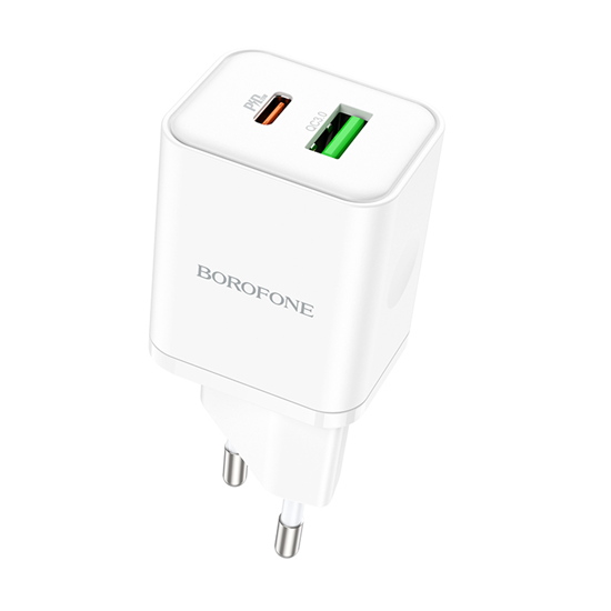 Picture of Borofone Wall charger BN7 - USB + Type C - QC 3.0 