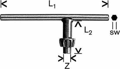 Attēls no Bosch BOSCH KLUCZ DO ZBATYCH UCHWYTÓW WIERTARSKICH G B1607950028 - 1607950028