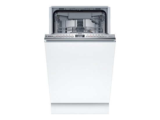 Изображение Bosch Dishwasher | SPT4EMX17E | Built-in | Width 45 cm | Number of place settings 10 | Number of programs 6 | Energy efficiency class B | Display | White