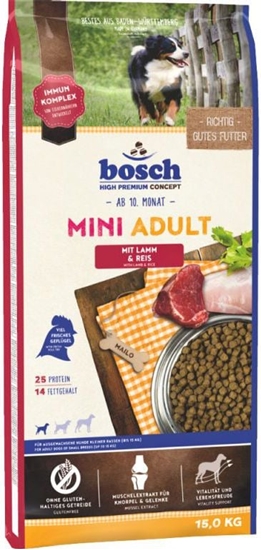 Picture of Bosch Tiernahrung Mini Adult Lamm & Reis - Jagnicina i ry 15kg