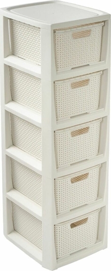 Picture of Branq Rega z 5 koszykami, biel antyczna