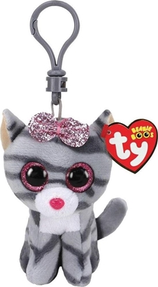 Attēls no Breloczek TY Beanie Boos Kiki - szary kot brelok