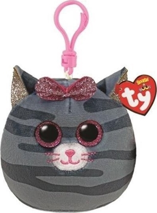 Attēls no Breloczek TY Maskotka brelok TY Squish-a-Boos KIKI - szary kot 8,5cm 39565