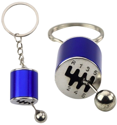 Picture of Brelok Metalowy Do Kluczy Skrzynia Biegów Ruchoma Niebieski LEAN TOYS
