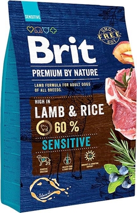 Picture of BRIT Premium by Nature Sensitive Lamb with rice - dry dog food - 3 kg
