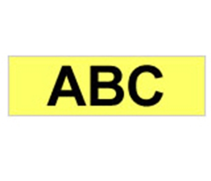 Picture of Brother Gloss Laminated Labelling Tape - 24mm, Black/Yellow label-making tape TZ