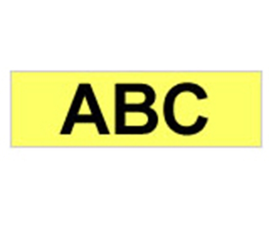 Picture of Brother Gloss Laminated Labelling Tape - 24mm, Black/Yellow label-making tape TZ