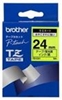 Picture of Brother Gloss Laminated Labelling Tape - 24mm, Black/Yellow label-making tape TZ