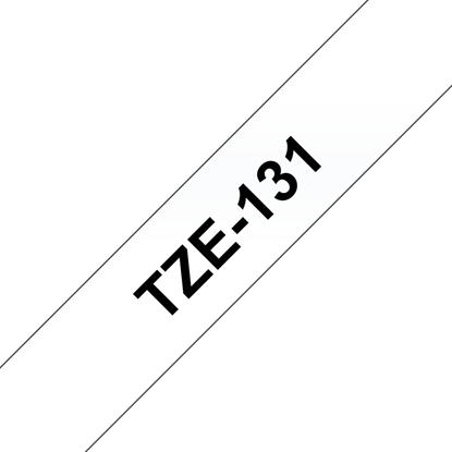 Attēls no Brother labelling tape TZE-131 clear/black   12 mm