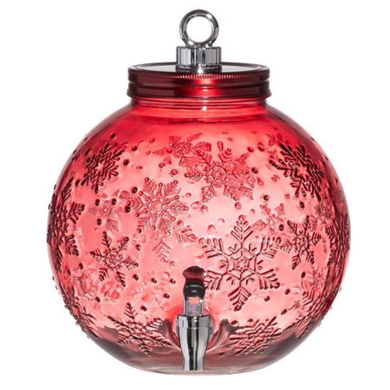 Picture of Burka ar krānu stikla Winteria Xmass bumba 5.7l sarkana