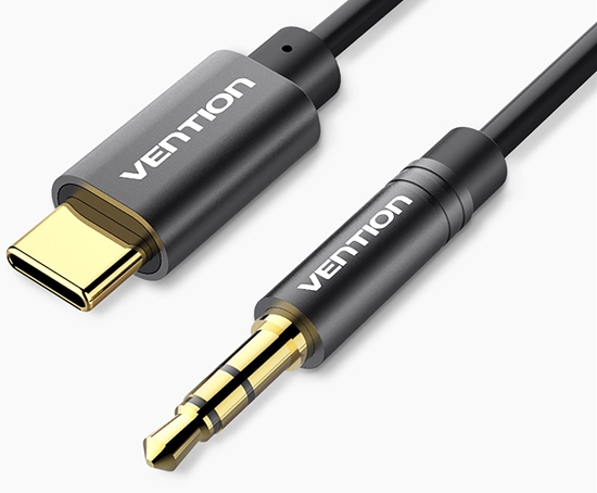 Изображение CABLE AUDIO 3.5MM TO USB-C/1.5M BLACK BGABG VENTION
