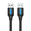 Изображение CABLE USB3.0 MALE TO MALE/1.5M BLACK CONBG VENTION