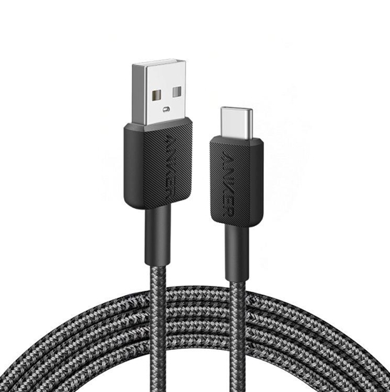 Picture of Kabel 322 USB-A do USB-C oplot 0.9m czarny
