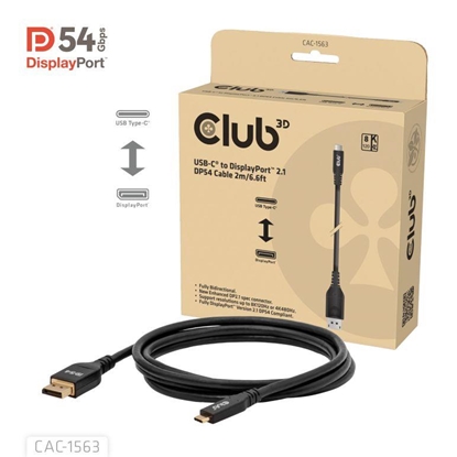 Picture of CABLE USB-C TO DP 2M/M/M CAC-1563 CLUB3D