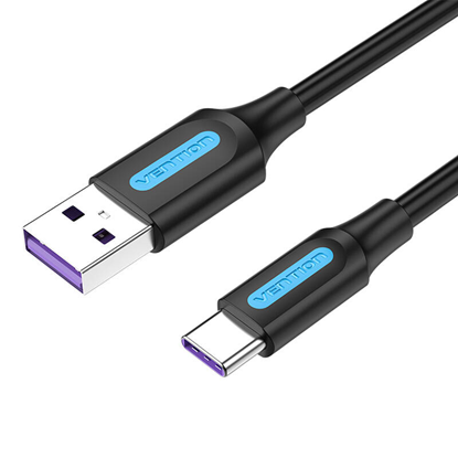 Изображение CABLE USB-C TO USB2.0/1.5M BLACK CORBG VENTION