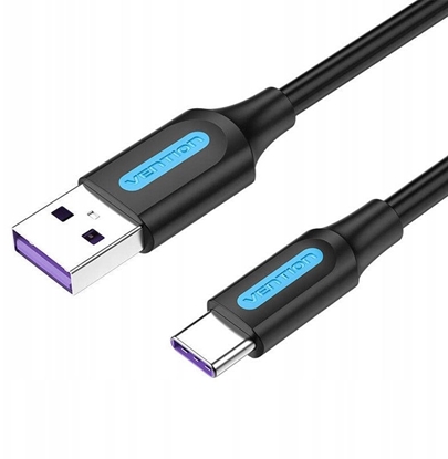 Изображение CABLE USB-C TO USB2.0/2M BLACK CORBH VENTION