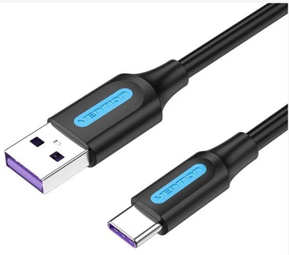 Изображение CABLE USB-C TO USB2.0/2M BLACK CORBH VENTION