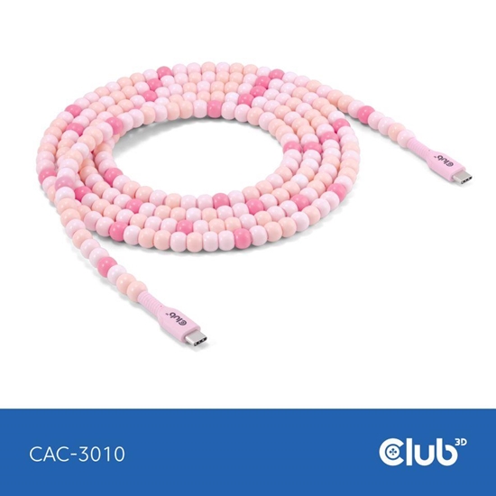 Picture of CABLE USB-C TO USB-C/PINK CAC-3010 CLUB3D