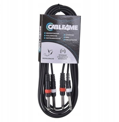Attēls no CABLE4ME 2x jack mono 6,3mm 2x jack mono 6,3mm 3m