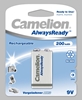 Picture of Camelion 9V/6HR61, 200 mAh, AlwaysReady Rechargeable Batteries Ni-MH, 1 pc(s)