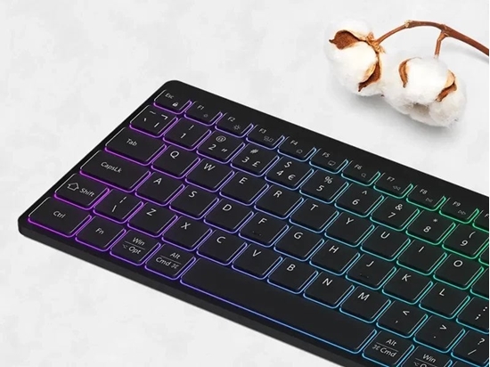 Picture of CANYON Klawiatura HKB-W11 UK/US RGB Dwa Tryby Bezprzewodowa Czarna