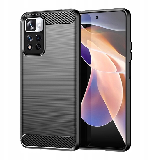 Picture of Carbon Case elastyczne etui pokrowiec Xiaomi Redmi Note 11 Pro+ 5G (China) / 11 Pro 5G (China) / Mi11i HyperCharge / Poco X4 NFC czarny