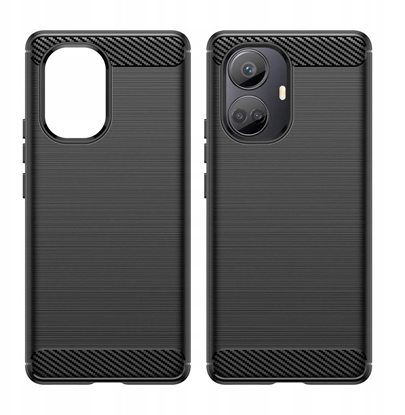Picture of Carbon Case etui do Realme 10 Pro+ elastyczny silikonowy karbonowy pokrowiec czarne