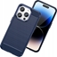 Picture of Carbon Case etui iPhone 14 Pro Max elastyczny elowy pokrowiec na ty plecki niebieski