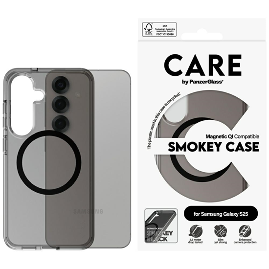 Picture of CARE by PanzerGlass Case Urban Combat Smokey Black Qi S25