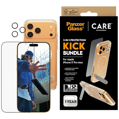 Attēls no CARE by PanzerGlass Feature Kick 3in1 Case + Glass