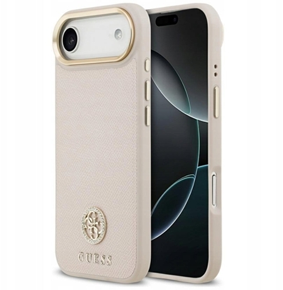 Picture of Case Guess Grained Strass Logo MagSafe for iPhone Air pink