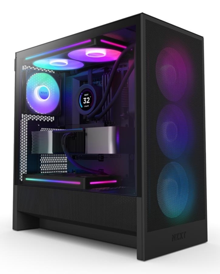 Picture of Case|NZXT|H5 FLOW RGB 2024|MidiTower|Case product features Transparent panel|Not included|ATX|EATX|MicroATX|MiniITX|Colour Black|CC-H52FB-R1