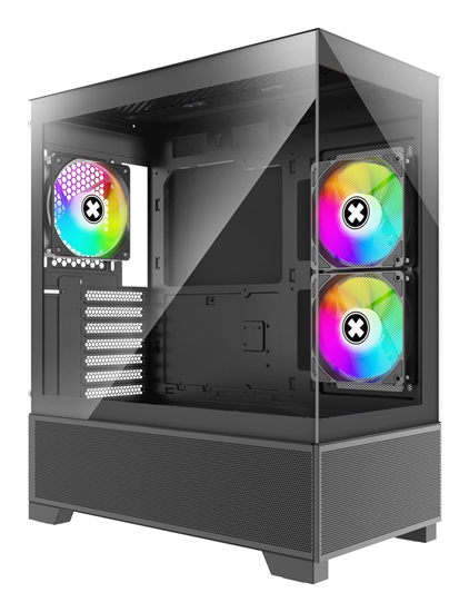 Picture of Case|XILENCE|XG172|MidiTower|Case product features Fan control panel/Transparent panel|Not included|Colour Black|XG172