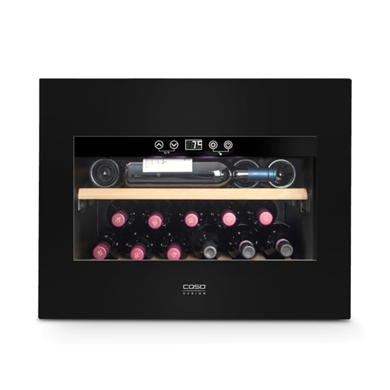Picture of Caso | Wine Cooler | WineDeluxe E 18 | Energy efficiency class G | Built-in | Bottles capacity 18 bottles | Cooling type Compressor technology | Black
