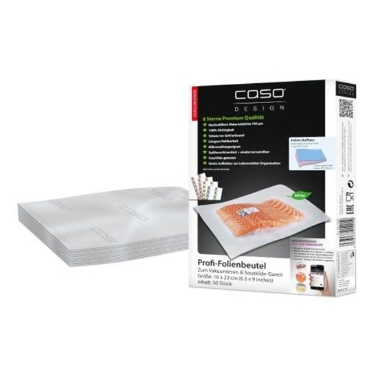 Picture of Caso | Foil bags | 01201 | 50 units | Dimensions (W x L) 16 x 23 cm | Ribbed