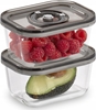 Picture of Caso | Glass Vacuum Containers with Plastic Lid (2 pcs) | VacuBoxx Eco-Duo S | Transparent