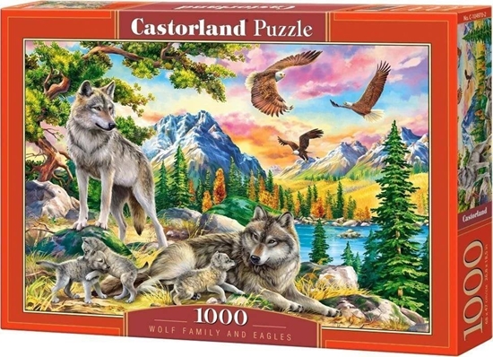 Изображение Castorland Puzzle 1000 element?w Wilcza rodzina i or?y