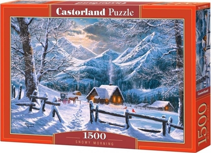Attēls no Castorland Puzzle 1500 el snowy morning nieny poranek góry