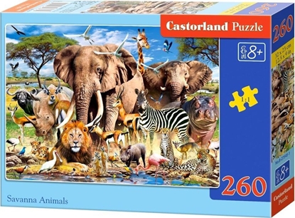 Attēls no Castorland Puzzle 260 Savanna Animals CASTOR