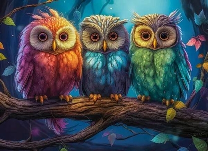 Attēls no Castorland Puzzle 300 Three Little Owls CASTOR