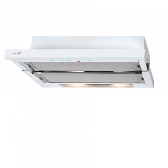 Изображение CATA Hood | CAMPANA TF-5260 WH /L | Telescopic | Energy efficiency class D | Width 60 cm | 325 m³/h | Slider | LED | White