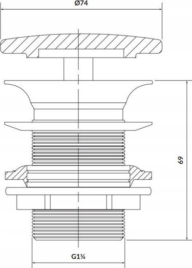 Picture of Cersanit Korek bez przelewu biay mat (K11-2361)