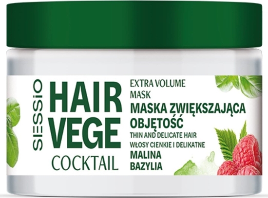 Изображение Chantal SESSIO Hair Vege Coctail Maska zwikszajca objto do wosów cienkich i delikatnych - Malina i Bazylia 250ml